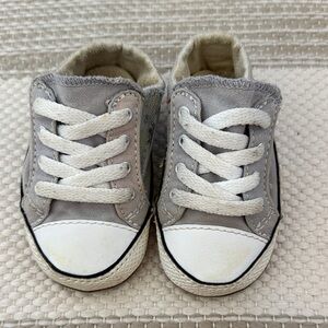 Converse Gray and White Kids Sneakers